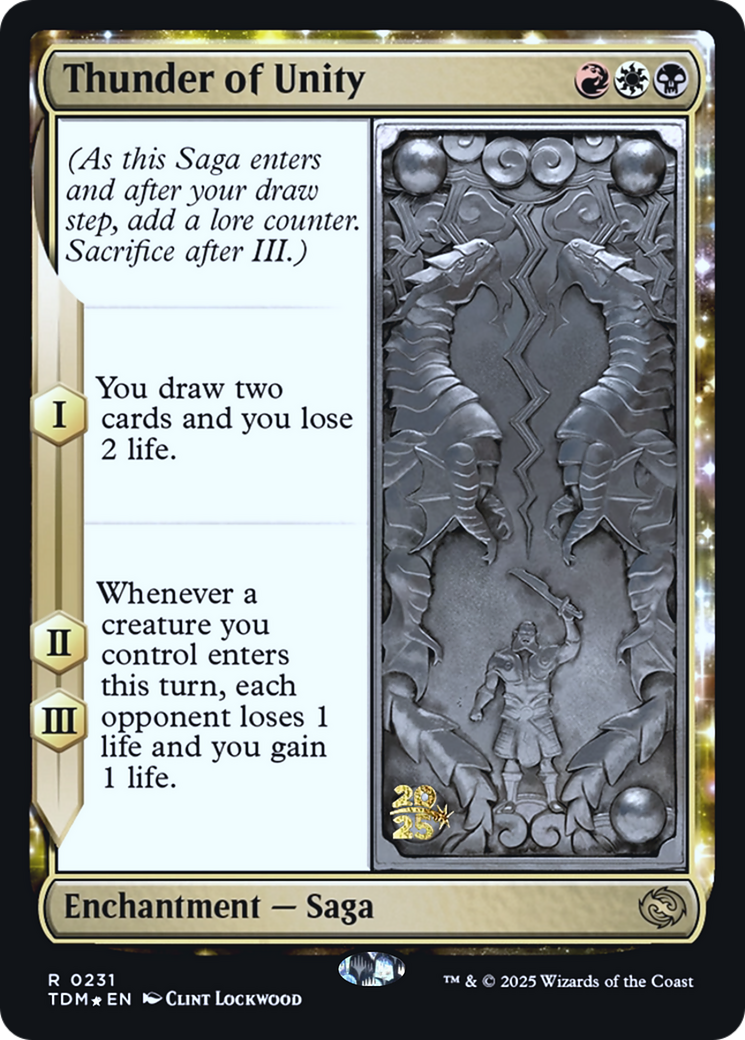 Thunder of Unity (PRE-231) - Prerelease Cards: (enchantment) Foil