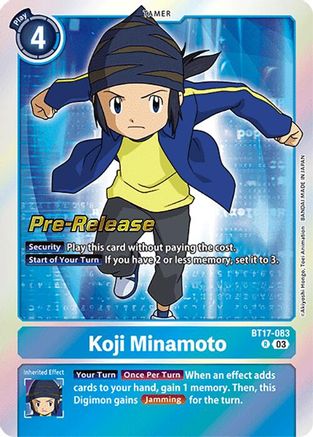 Koji Minamoto (BT17-083) - Secret Crisis Pre-Release Cards Foil