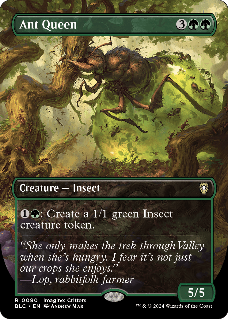 Ant Queen (Borderless) (BLC-080) - Bloomburrow Commander Foil
