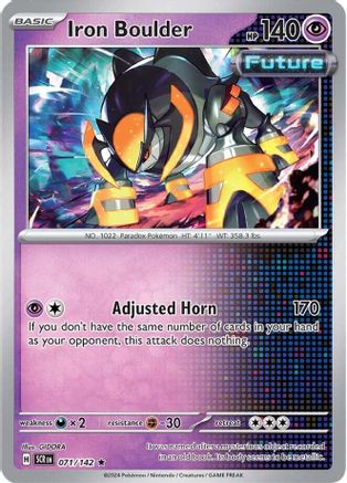 Iron Boulder 071 - Reverse Holofoil SV07 Stellar Crown - Rare