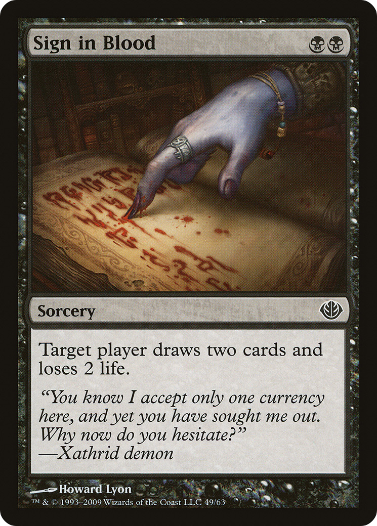 Sign in Blood (DDD-049) - Duel Decks: Garruk vs. Liliana