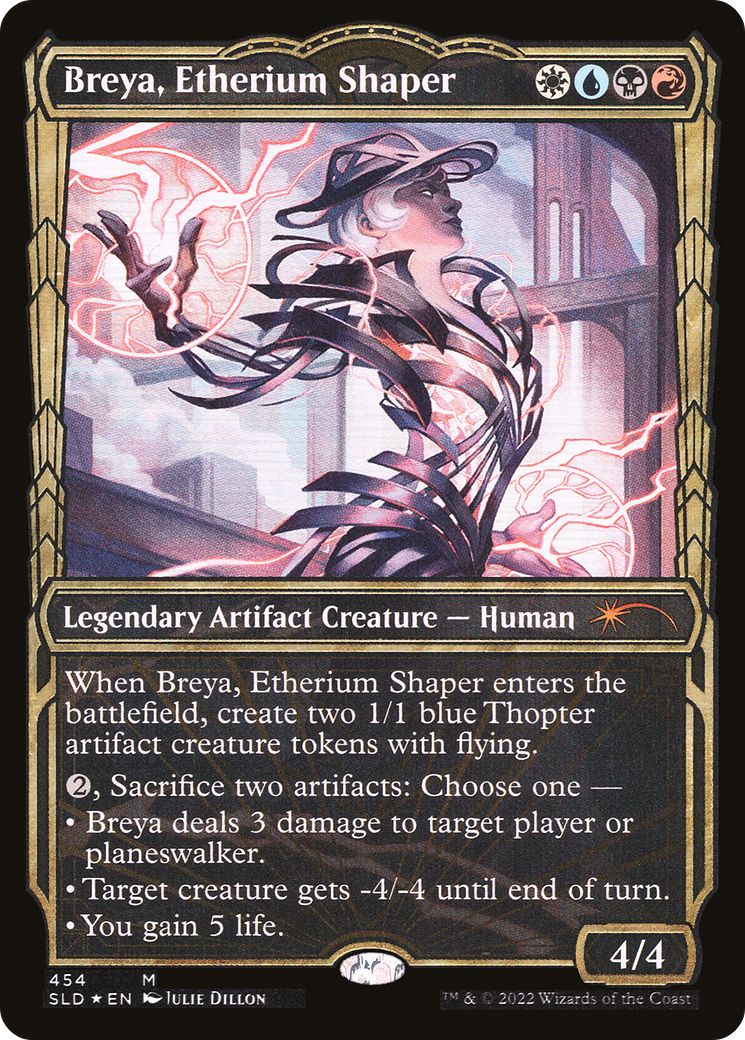 Breya, Etherium Shaper (Gilded Foil) (SLD-454) - Secret Lair Drop: (Showcase) Foil
