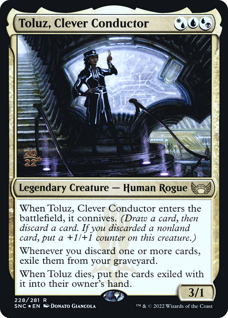 Toluz, Clever Conductor (PRE-228) - Streets of New Capenna Promos Foil
