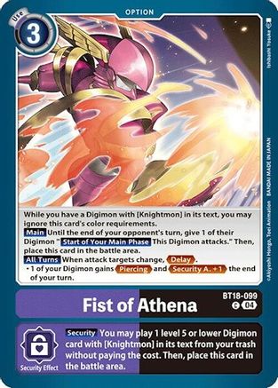 Fist of Athena (BT18-099) - Release Special Booster 2.0