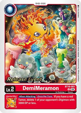 DemiMeramon (BT18-001) - Release Special Booster 2.0 Celebration Event Cards Foil