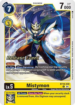 Mistymon (BT18-039) - Release Special Booster 2.0 Celebration Event Cards Foil