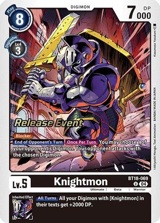 Knightmon (BT18-069) - Release Special Booster 2.0 Celebration Event Cards Foil