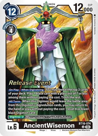 AncientWisemon (BT18-074) - Release Special Booster 2.0 Celebration Event Cards Foil