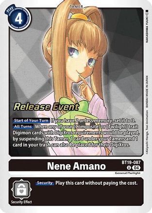 Nene Amano (BT19-087) - Release Special Booster 2.0 Celebration Event Cards Foil