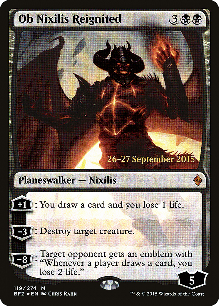 Ob Nixilis Reignited (PRE-119S) - Battle for Zendikar Promos Foil