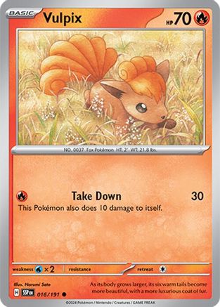 Vulpix 016 SV08 Surging Sparks - Common