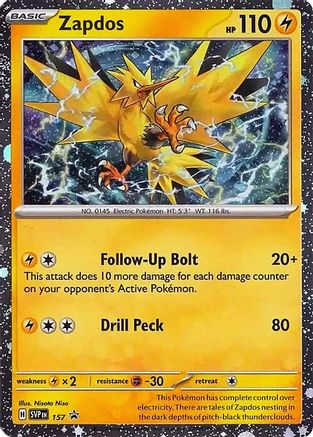 Zapdos (Cosmos Holo) 157 - Holofoil SV Scarlet & Violet Promo Cards - Promo