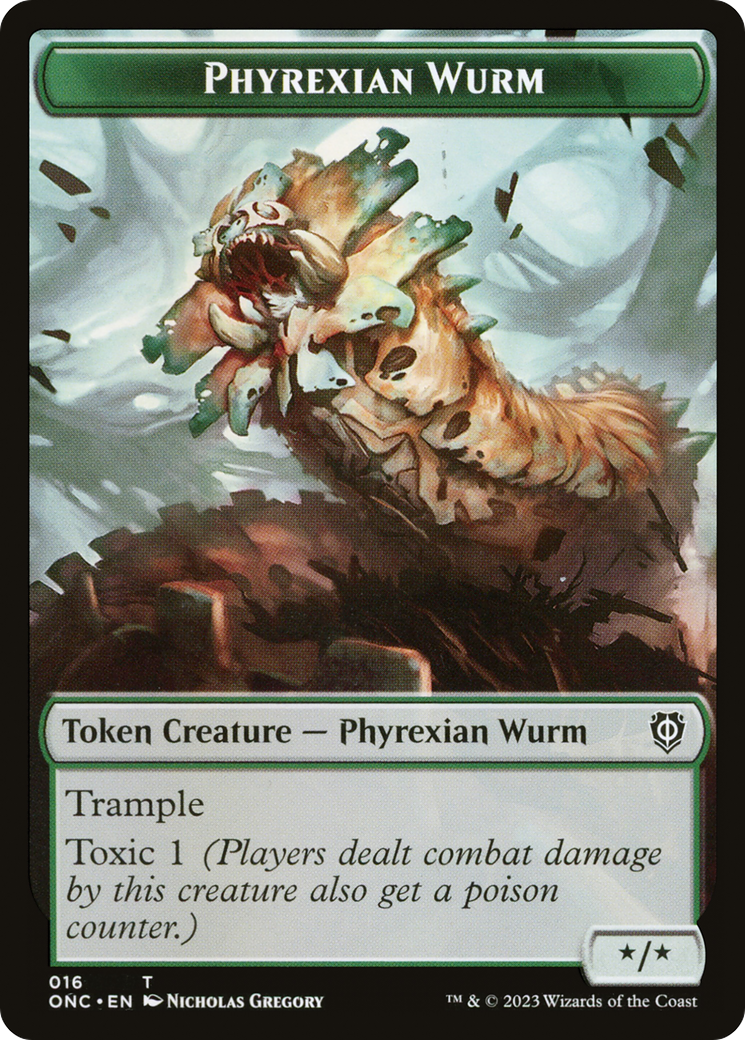 Phyrexian Wurm (TONC-016) - Phyrexia: All Will Be One Commander Tokens