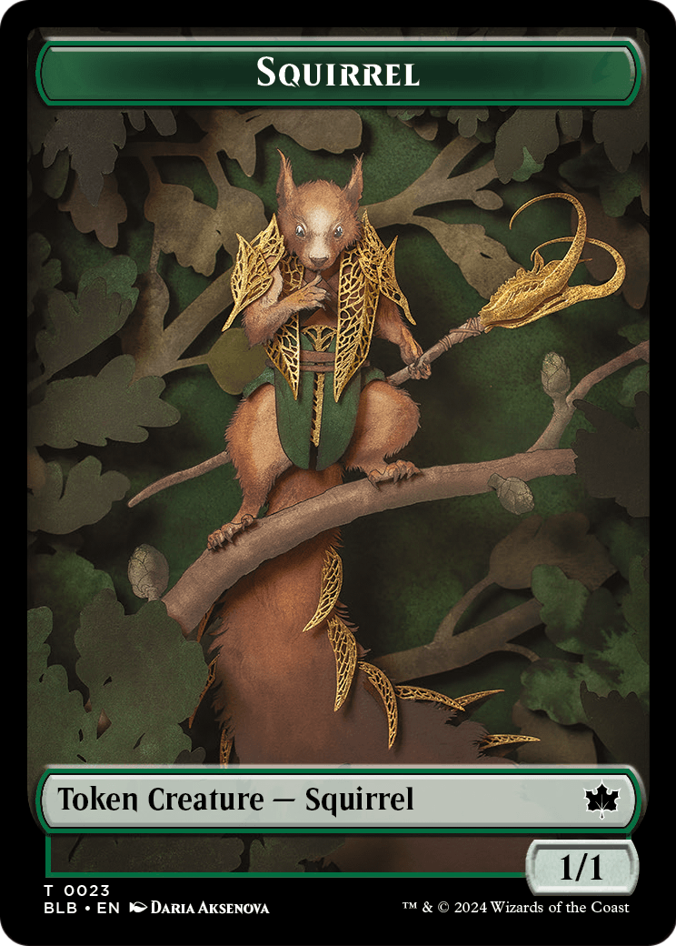 Squirrel Token (BLB-023) - Bloomburrow Tokens