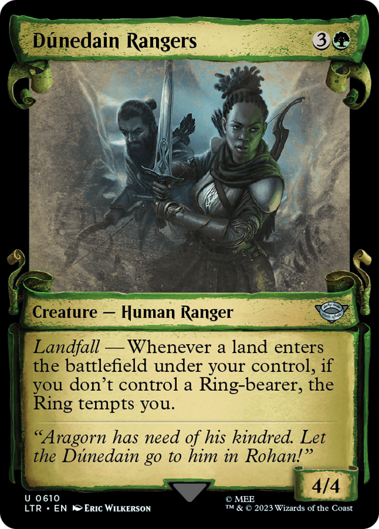 Dunedain Rangers (Showcase Scrolls) (LTR-610) - The Lord of the Rings: Tales of Middle-earth: (Showcase)