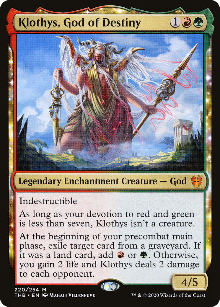 Klothys, God of Destiny (THB-220) - Theros Beyond Death: (enchantment) Foil