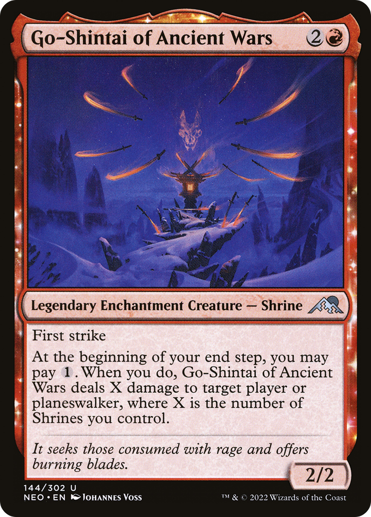 Go-Shintai of Ancient Wars (NEO-144) - Kamigawa: Neon Dynasty: (enchantment)