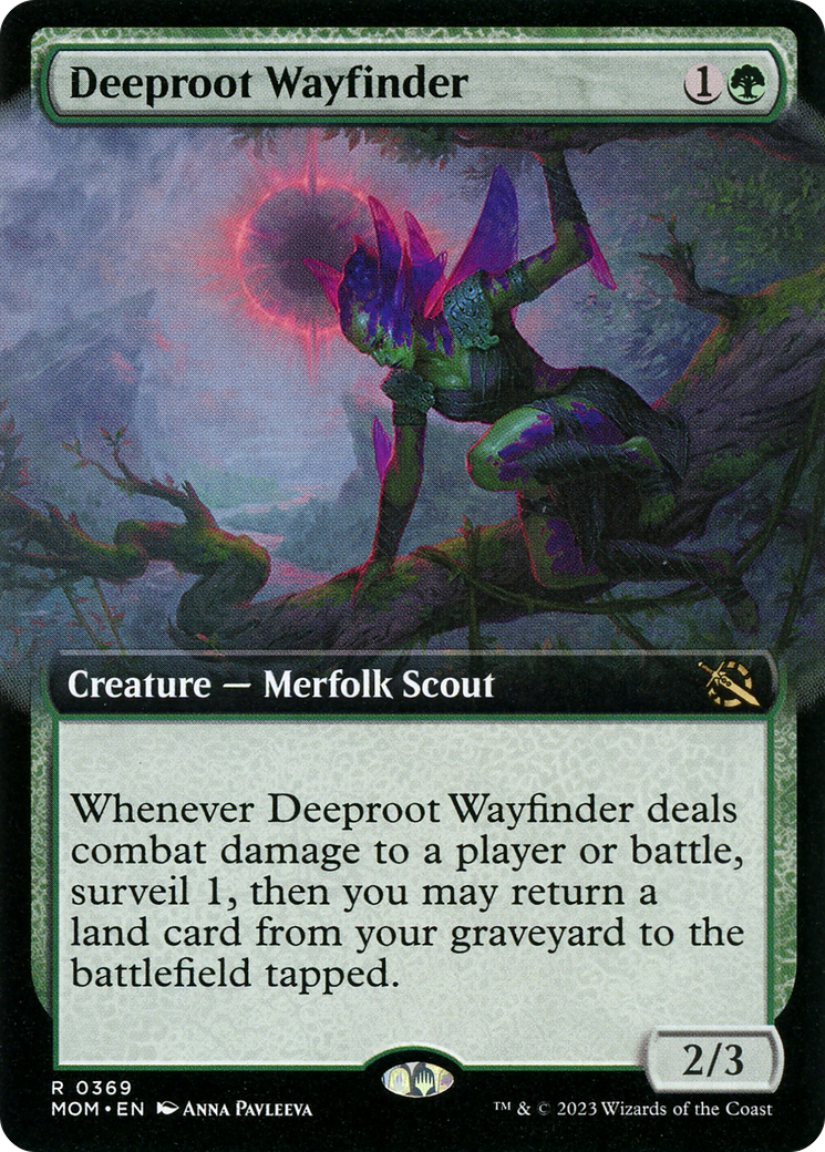 Deeproot Wayfinder (Extended Art) (MOM-369) - March of the Machine: (Extended Art) Foil