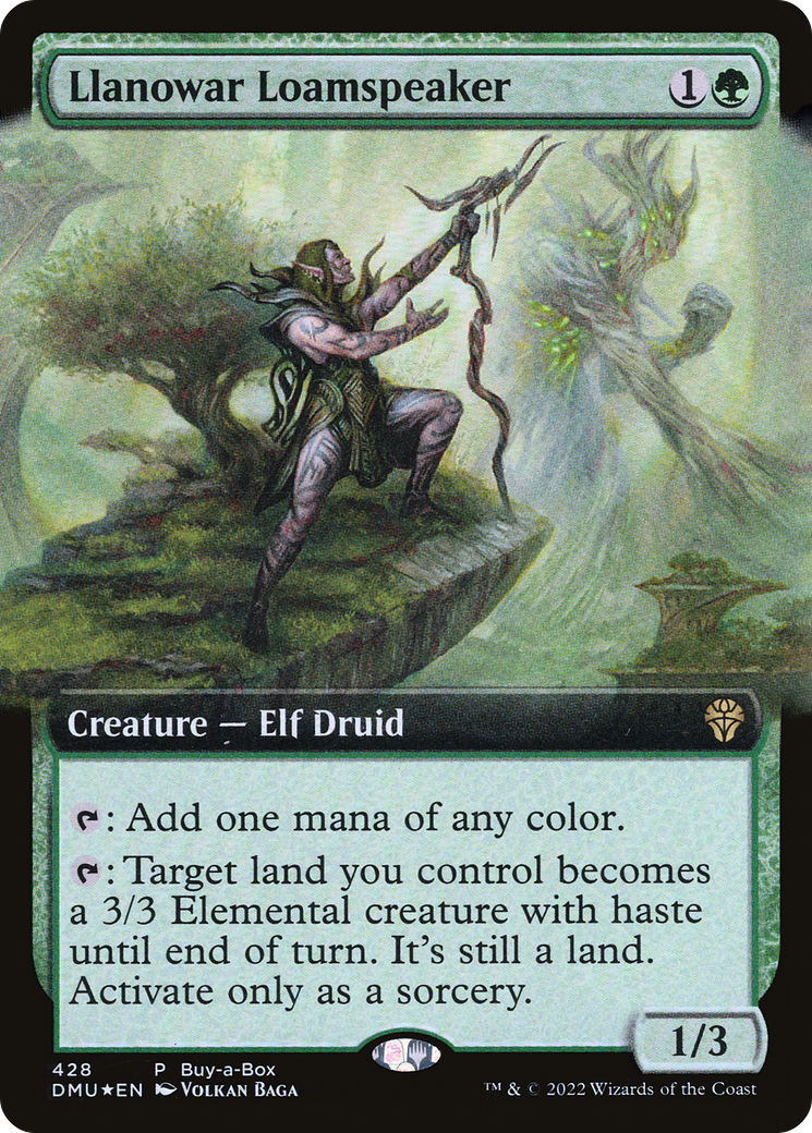 Llanowar Loamspeaker (BABP-428) - Dominaria United: (Extended Art) Foil