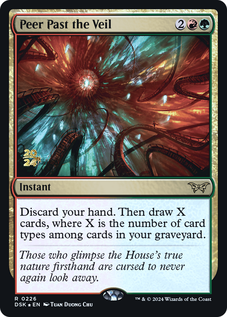 Peer Past the Veil (PRE-226) - Duskmourn: House of Horror Promos Foil