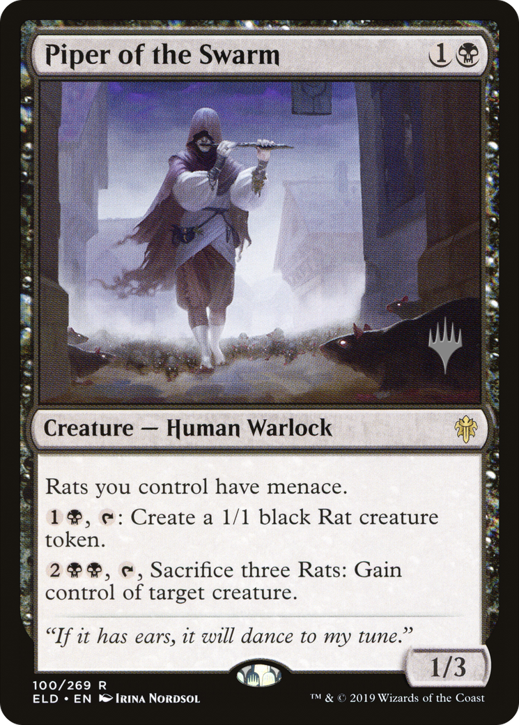 Piper of the Swarm (PPELD-100) - Throne of Eldraine Promos