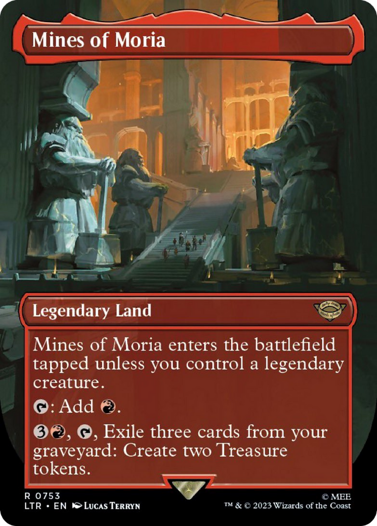 Mines of Moria (Borderless) (Surge Foil) (LTR-753) - The Lord of the Rings: Tales of Middle-earth Foil