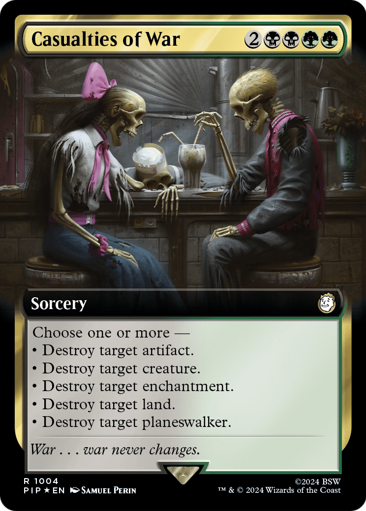 Casualties of War (Extended Art) (Surge Foil) (PIP-1004) - Fallout: (Extended Art) Foil
