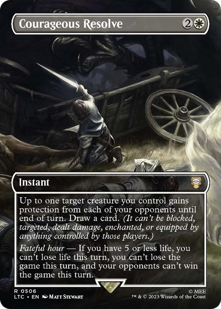Courageous Resolve (Borderless) (LTC-506) - Tales of Middle-earth Commander Foil