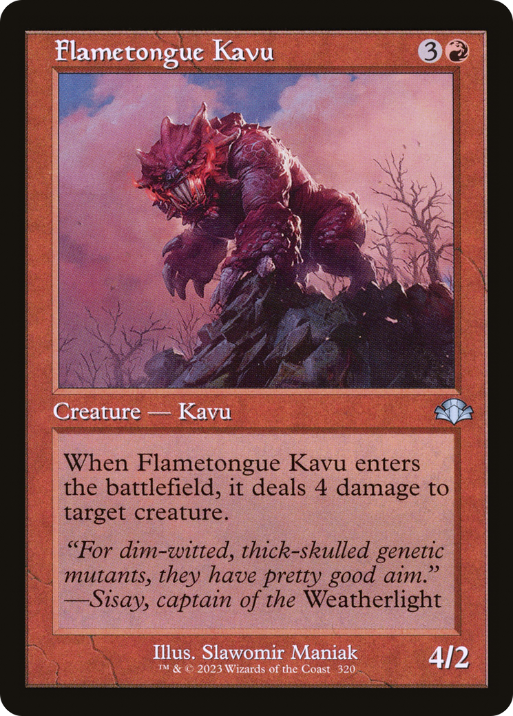 Flametongue Kavu (Retro Frame) (DMR-320) - Dominaria Remastered Foil