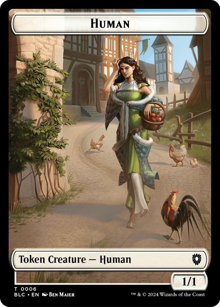 Human (TBLC-006) - Bloomburrow Commander Tokens Foil