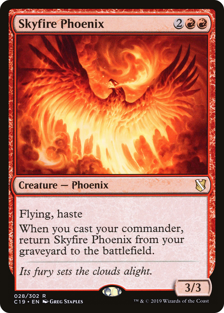 Skyfire Phoenix (C19-028) - Commander 2019