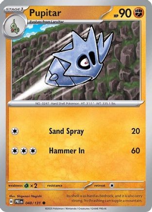 Pupitar 048 - Reverse Holofoil SV Prismatic Evolutions - Common