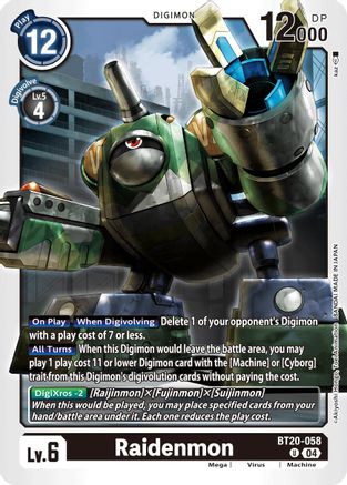 Raidenmon (BT20-058) - Release Special Booster 2.5