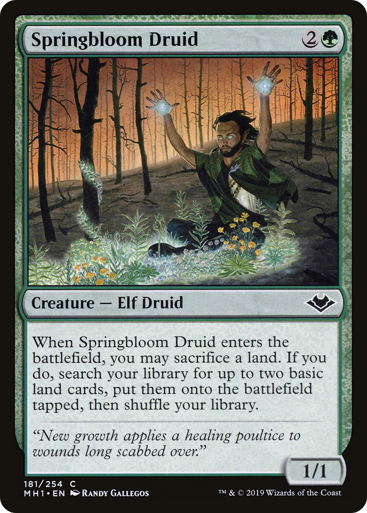 Springbloom Druid (MH1-181) - Modern Horizons Foil