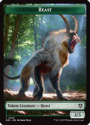Beast (0010) // Servo Double-Sided Token (DRC-10 // 8) - Commander: Aetherdrift