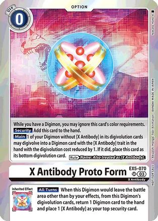 X Antibody Proto Form (Special Event Pack 2025) (EX5-070) - Animal Colosseum Foil