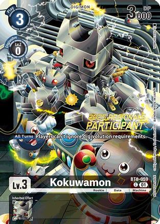 Kokuwamon (2025 Regionals Participant) (BT8-059) - New Awakening Foil