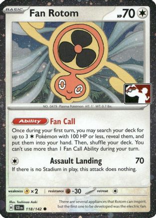 Fan Rotom (Cosmos Holo) 118/142 - Holofoil Prize Pack Series Cards - Common