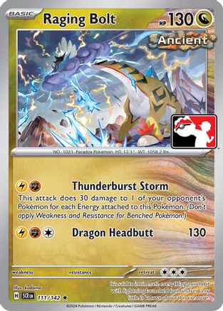 Raging Bolt 111/142 Prize Pack Series Cards - Rare