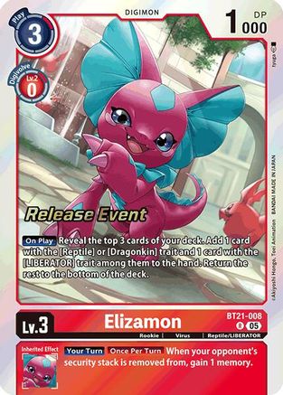 Elizamon (BT21-008) - World Convergence Release Event Cards Foil