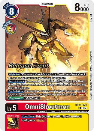 OmniShoutmon (BT21-021) - World Convergence Release Event Cards Foil