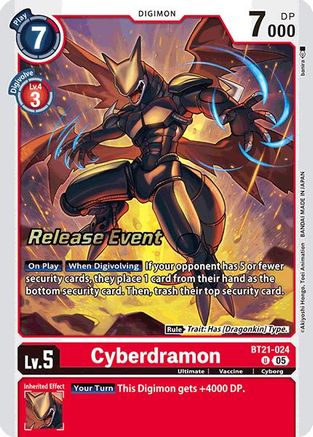 Cyberdramon (BT21-024) - World Convergence Release Event Cards Foil