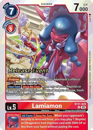 Lamiamon (BT21-025) - World Convergence Release Event Cards Foil