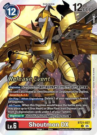 Shoutmon DX (BT21-027) - World Convergence Release Event Cards Foil
