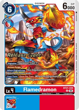 Flamedramon (BT21-035) - World Convergence Release Event Cards Foil