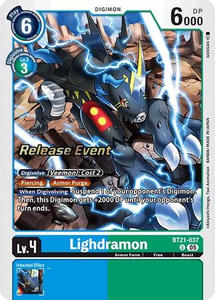 Lighdramon (BT21-037) - World Convergence Release Event Cards Foil