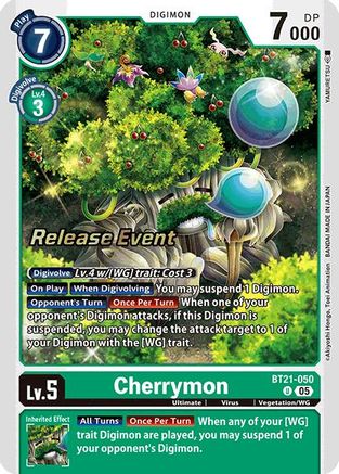 Cherrymon (BT21-050) - World Convergence Release Event Cards Foil