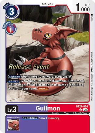 Guilmon (BT21-064) - World Convergence Release Event Cards Foil