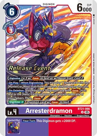 Arresterdramon (BT21-066) - World Convergence Release Event Cards Foil