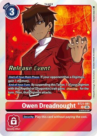 Owen Dreadnought (BT21-081) - World Convergence Release Event Cards Foil